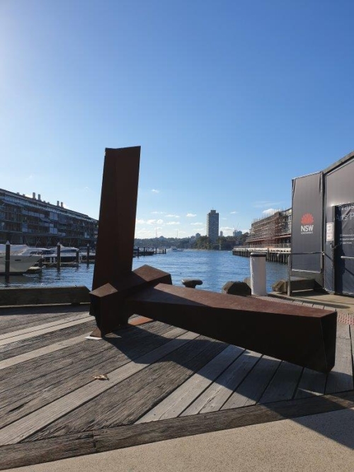 Corten Steel Abstract Sculpture – Anchor by Anton Poon, 240x300cm | ARTpark Australia