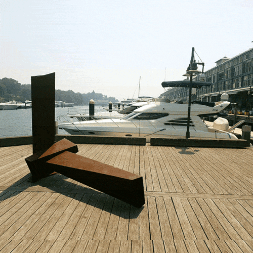 Corten Steel Abstract Sculpture – Anchor by Anton Poon, 240x300cm | ARTpark Australia