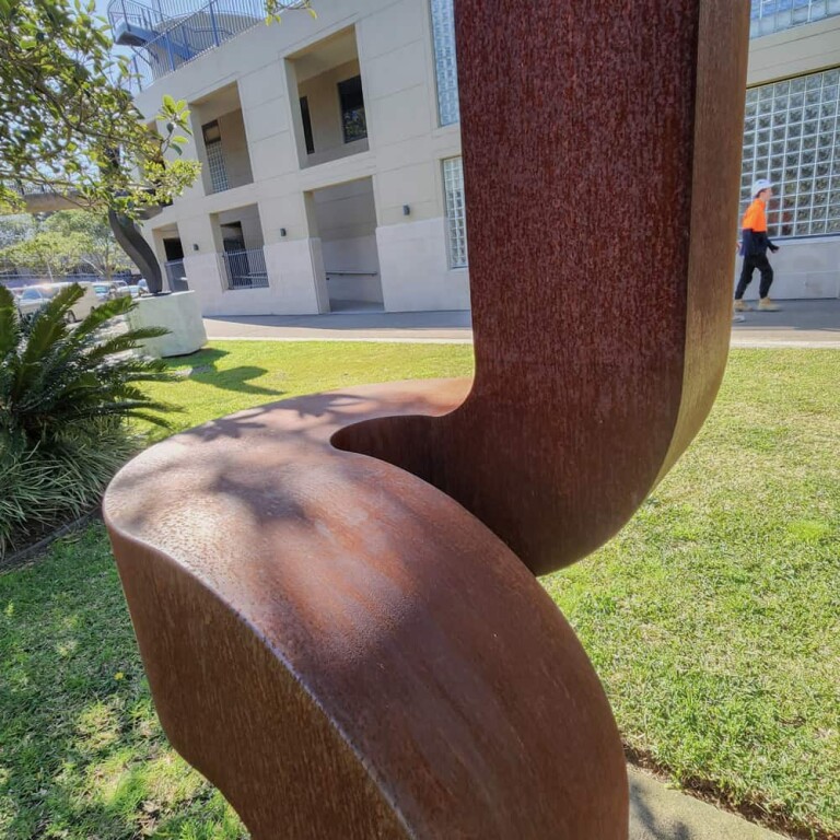 Corten Steel Landmark Sculpture – Adapt by Chris Flenley, 300x160x80cm - view 8