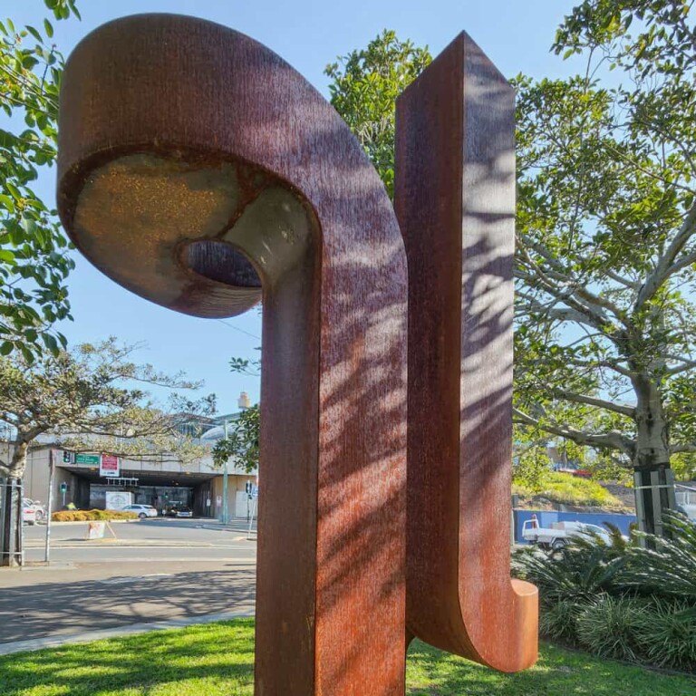 Corten Steel Landmark Sculpture – Adapt by Chris Flenley, 300x160x80cm - view 9