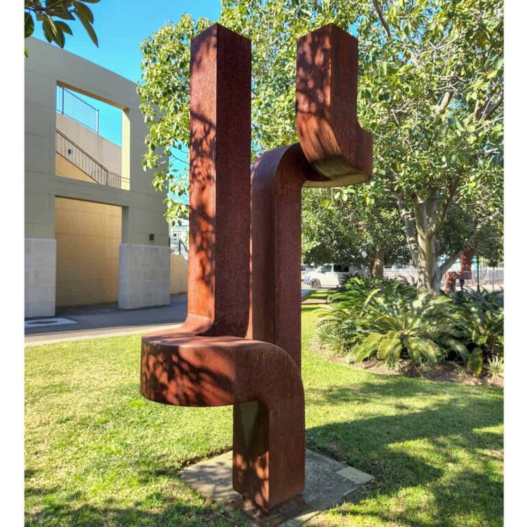 Corten Steel Landmark Sculpture – Adapt by Chris Flenley, 300x160x80cm - view 12