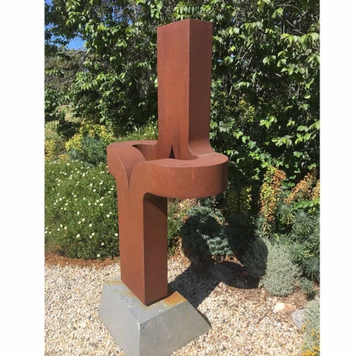 Corten Steel Abstract Sculpture – Detachment by Chris Flenley, 240x100cm | ARTpark Australia