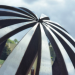 round sphere garden sculpture