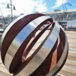 round sphere garden sculpture