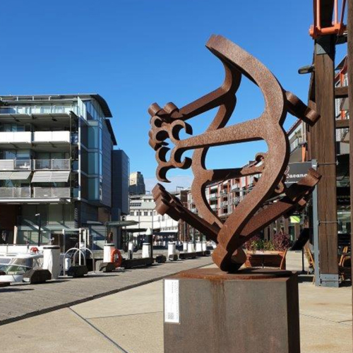 Corten Steel Landmark Sculpture – At the Centre There Is Nothing by Greg Johns, 120cmx120cm | ARTpark Australia