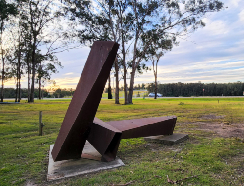 Corten Steel Abstract Sculpture – Anchor by Anton Poon, 240x300cm | ARTpark Australia