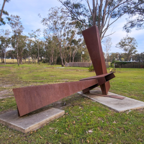 Corten Steel Abstract Sculpture – Anchor by Anton Poon, 240x300cm | ARTpark Australia