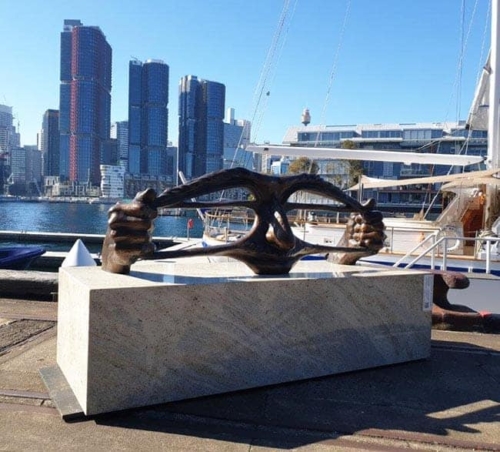 Bronze Landmark Sculpture – Stretching the Imagination, 107x230x70cm | ARTpark Australia