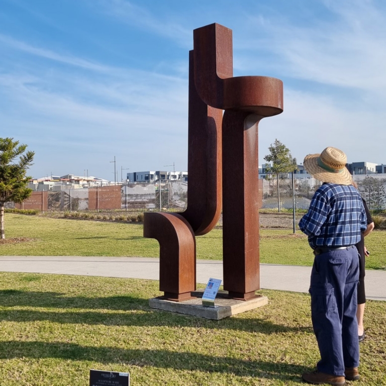 Corten Steel Landmark Sculpture – Adapt by Chris Flenley, 300x160x80cm - view 2