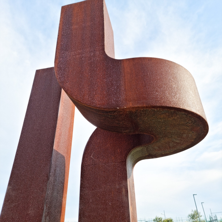 Corten Steel Landmark Sculpture – Adapt by Chris Flenley, 300x160x80cm - view 13
