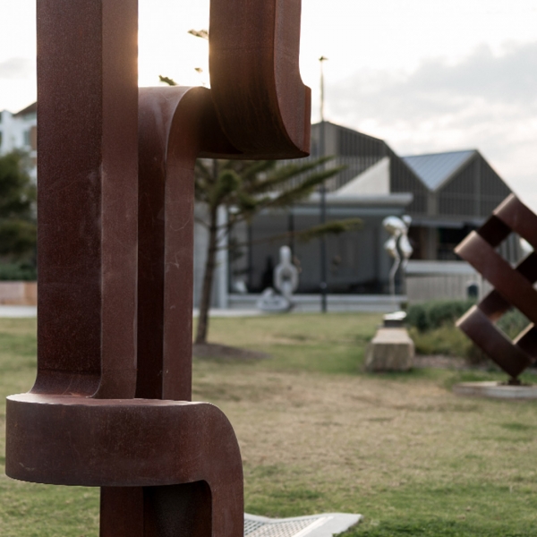 large metal garden sculpture