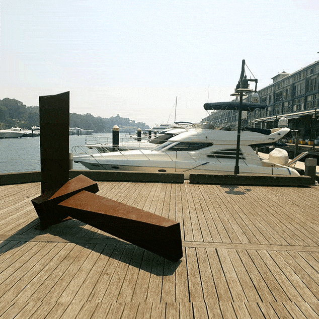 Corten Steel Abstract Sculpture – Anchor by Anton Poon, 240x300cm - view 3