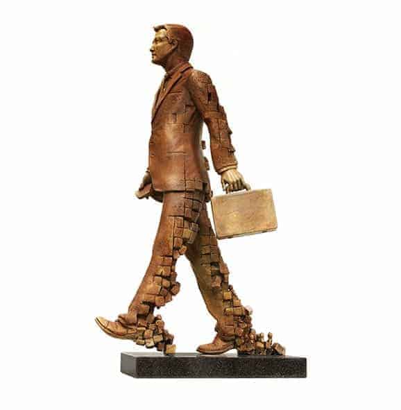 Body Corporate by Stephen Glassborow - Bronze interior sculpture, 2.2m - view 6
