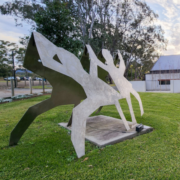 Stainless Steel Landmark Sculpture – Les Danseuses by Charles Blackman, 210x144cm | ARTpark Australia
