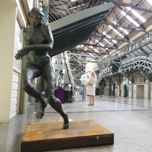 Bronze & Stainless Steel Figurative Sculpture – Run Like This by Emmy Mavroidis, 108x75x75cm | ARTpark Australia