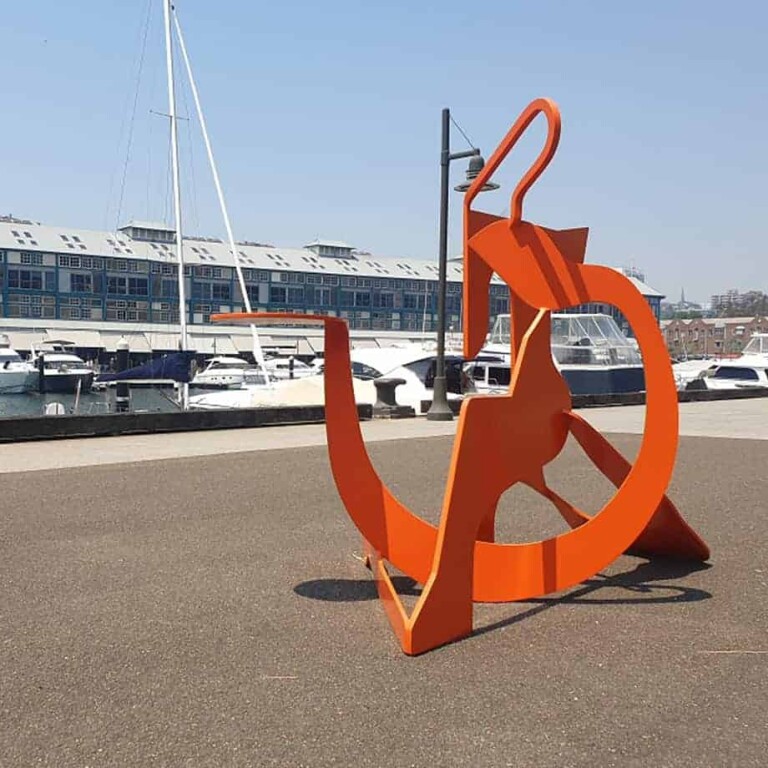 Steel Abstract Sculpture – Circus by Blaze Krstanoski-Blazeski, 140x180x110cm - view 6