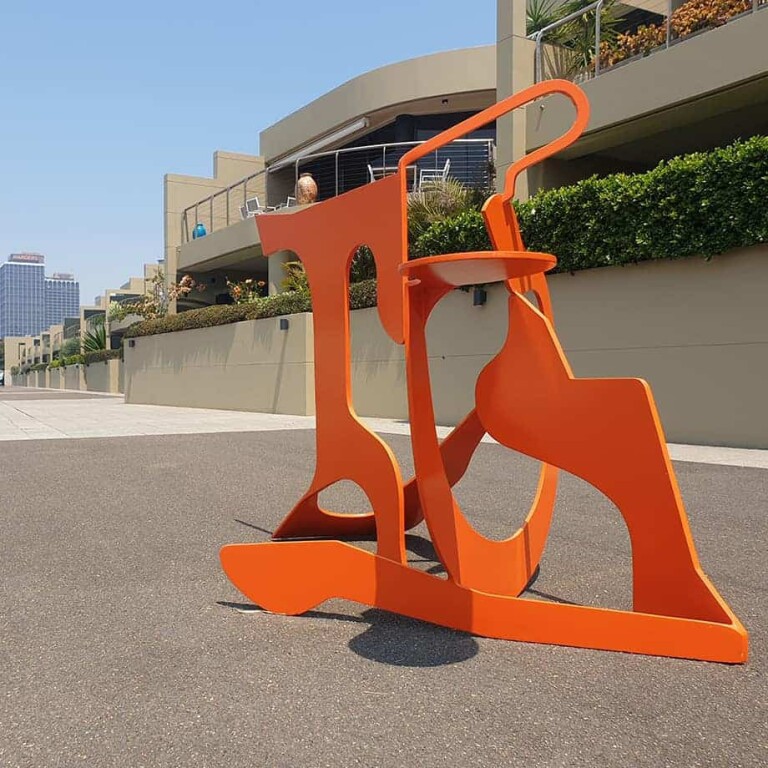 Steel Abstract Sculpture – Circus by Blaze Krstanoski-Blazeski, 140x180x110cm - view 7