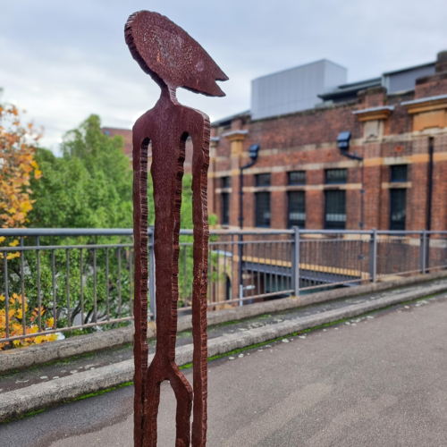 Corten Steel Figurative Sculpture – Observers by Greg Johns, 210cm | ARTpark Australia