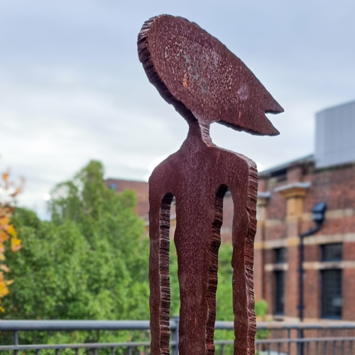 Corten Steel Figurative Sculpture – Observers by Greg Johns, 210cm | ARTpark Australia