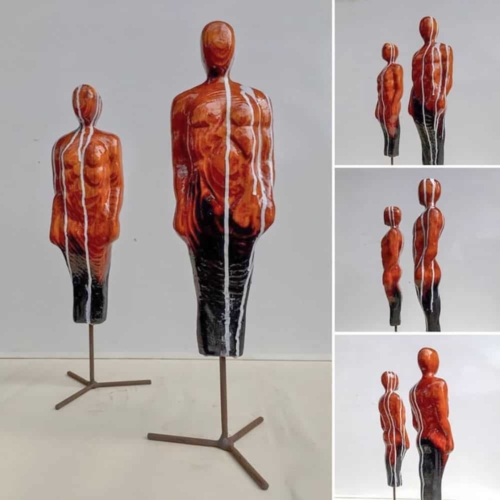 Reclaimed Timber Figurative Sculpture – Of Milk and Honey by Clancy Warner, 180cm | ARTpark Australia