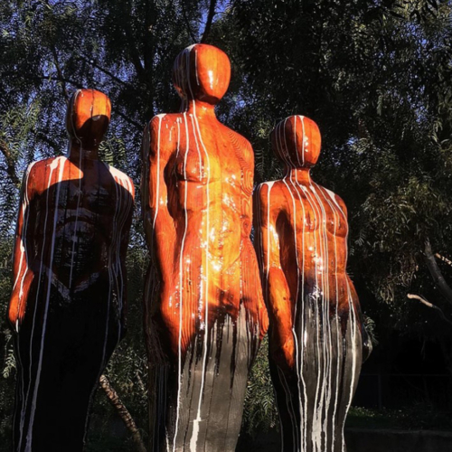 Reclaimed Timber Figurative Sculpture – Of Milk and Honey by Clancy Warner, 180cm | ARTpark Australia