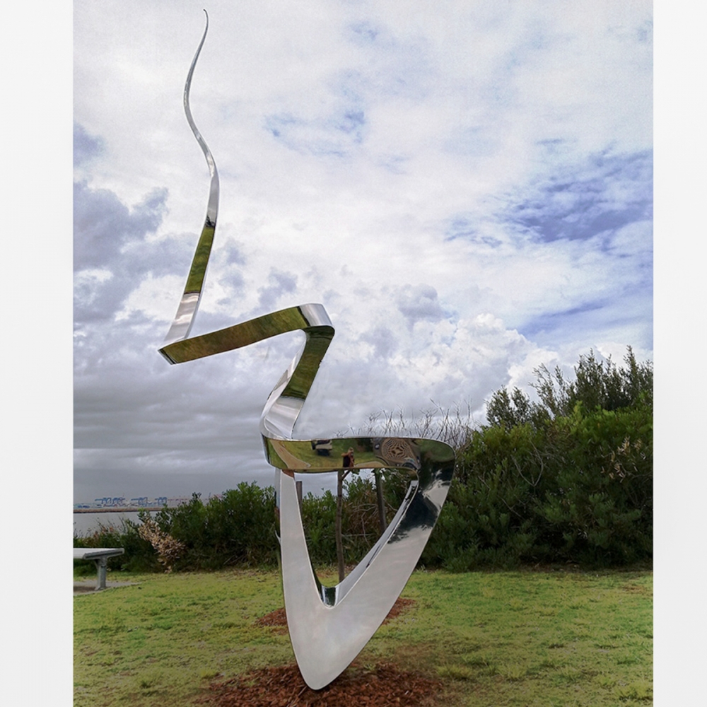 tall stainless steel sculpture outdoor australia