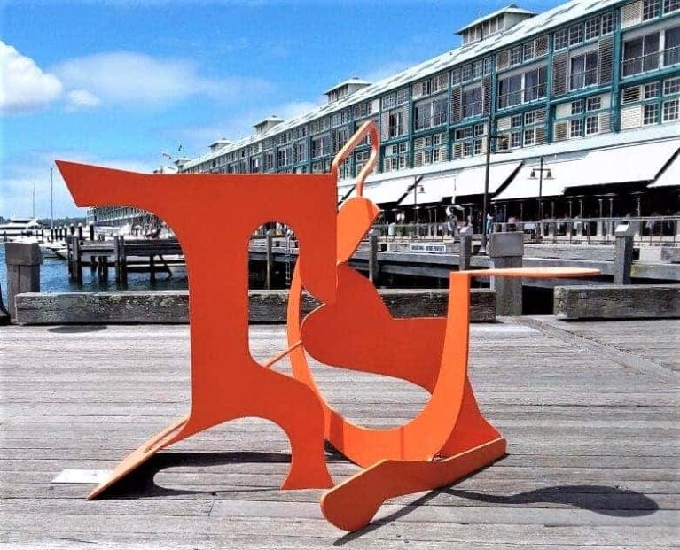 Steel Abstract Sculpture – Circus by Blaze Krstanoski-Blazeski, 140x180x110cm - view 3