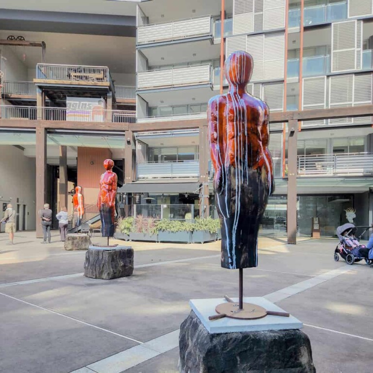 Reclaimed Timber Figurative Sculpture – Of Milk and Honey by Clancy Warner, 180cm - view 11