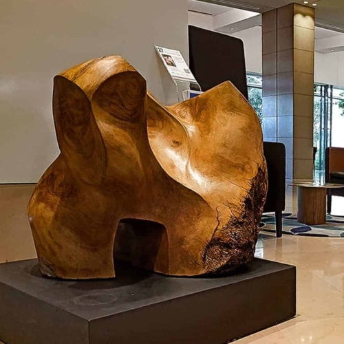 Australian Red Cedar Abstract Sculpture – Remembering the Forests by Margaret Sheridan, 95x70cm | ARTpark Australia