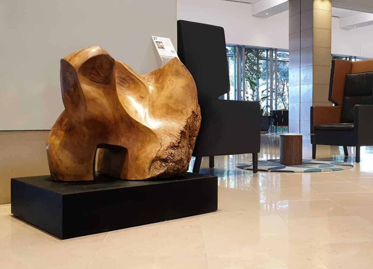 Australian Red Cedar Abstract Sculpture – Remembering the Forests by Margaret Sheridan, 95x70cm - view 4