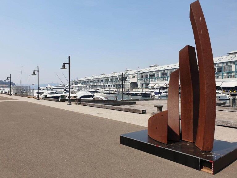 Corten Steel Landmark Sculpture – The Yearning by Linda Bowden, 200x300x220cm - view 4
