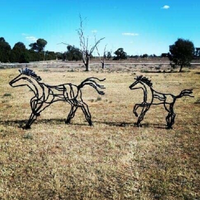Mare n Foal - hunter valley sculpture