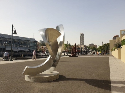Stainless Steel Landmark Sculpture – M-Thirtytwo by James Parrett, 197x190x120cm | ARTpark Australia