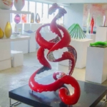 abstract australian sculpture, peeled fruit
