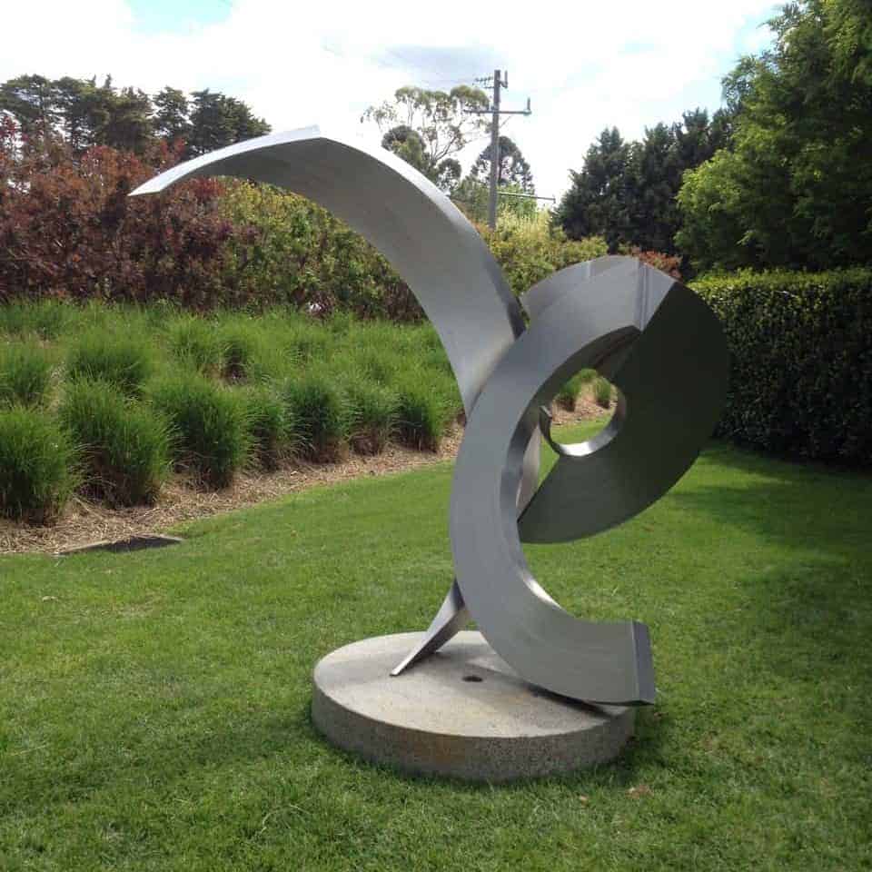 Stainless-Steel sculpture - Stainless Steel Landmark Sculpture – M-Thirtytwo by James Parrett, 197x190x120cm