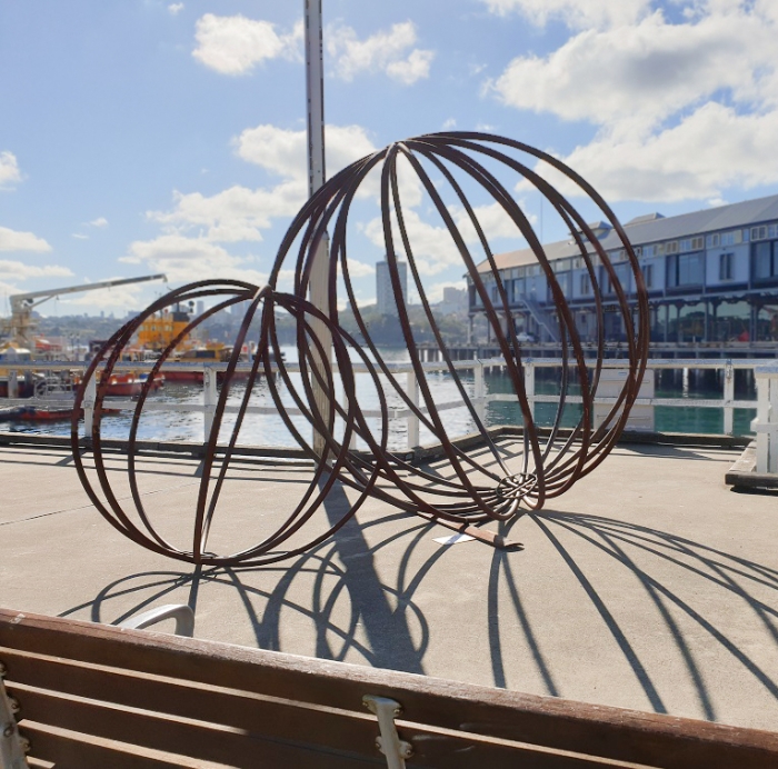 walsh bay sculpture, large sphere sculpturesphere