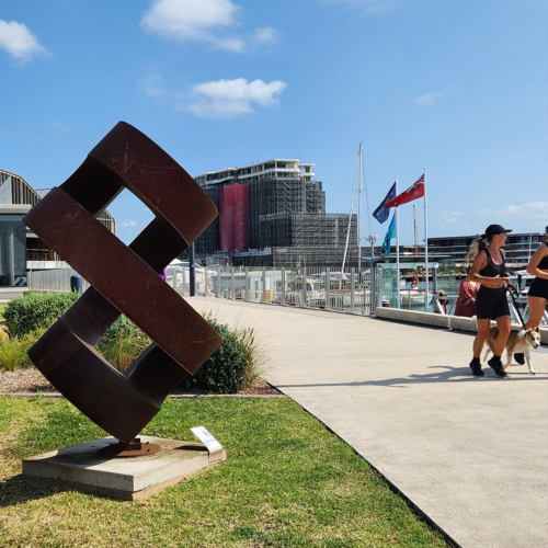 Corten Steel Landmark Sculpture – Guardian by Greg Johns, 5m | ARTpark Australia