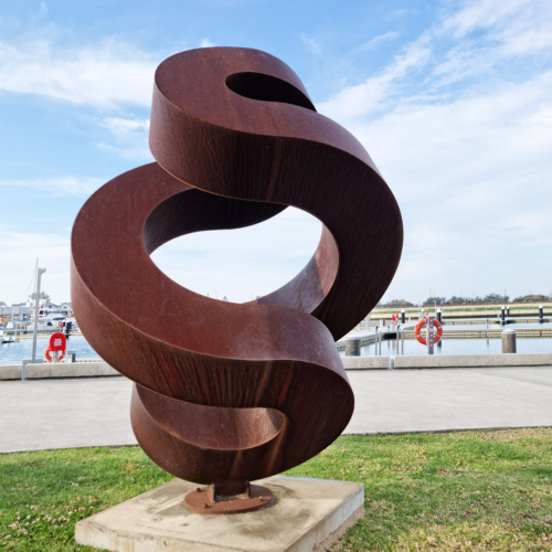 Corten Steel Landmark Sculpture – Guardian by Greg Johns, 5m | ARTpark Australia