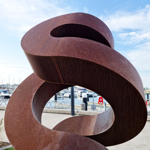 Corten Steel Landmark Sculpture – Guardian by Greg Johns, 5m | ARTpark Australia