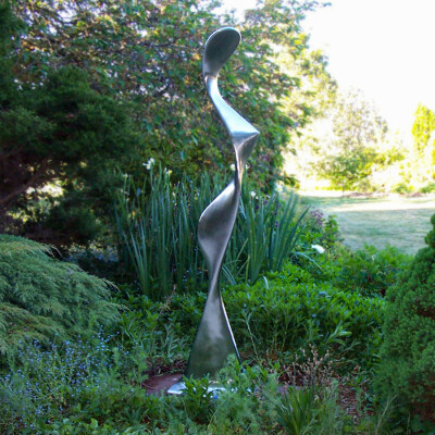 stainless steel garden sculpture