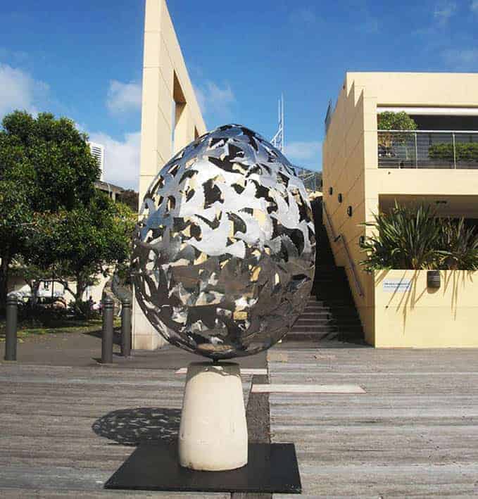 steel sphere sculpture