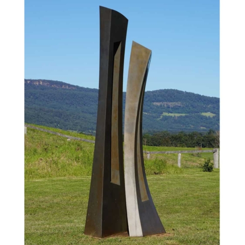 Corten Steel Landmark Sculpture – Tango by David Ball, 420x110x120cm | ARTpark Australia