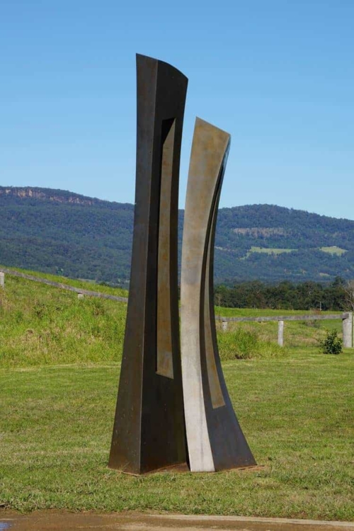 Corten Steel Landmark Sculpture – Tango by David Ball, 420x110x120cm | ARTpark Australia