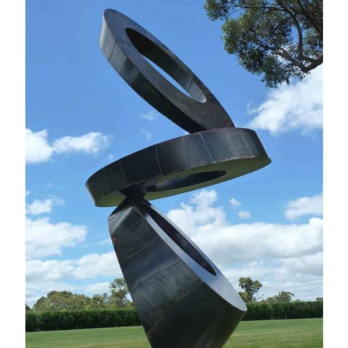 Corten Steel Landmark Sculpture – Eclipse Tower by David Ball, 440cm | ARTpark Australia