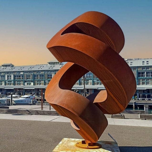 Corten Steel Landmark Sculpture – Guardian by Greg Johns, 5m | ARTpark Australia