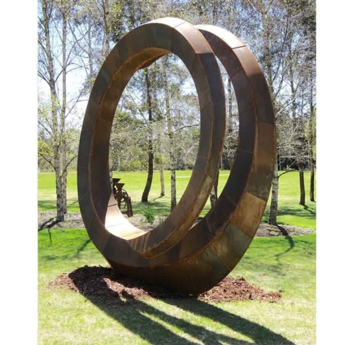 Corten Steel Landmark Sculpture – Helix by David Ball, 460cm | ARTpark Australia