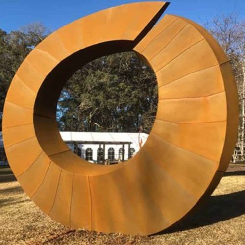Corten Steel Landmark Sculpture – Helix II by David Ball, 360cm | ARTpark Australia