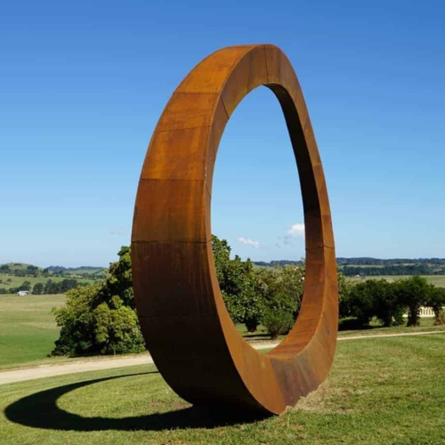 Corten Steel Landmark Sculpture – Ring by David Ball, 450cm | ARTpark Australia