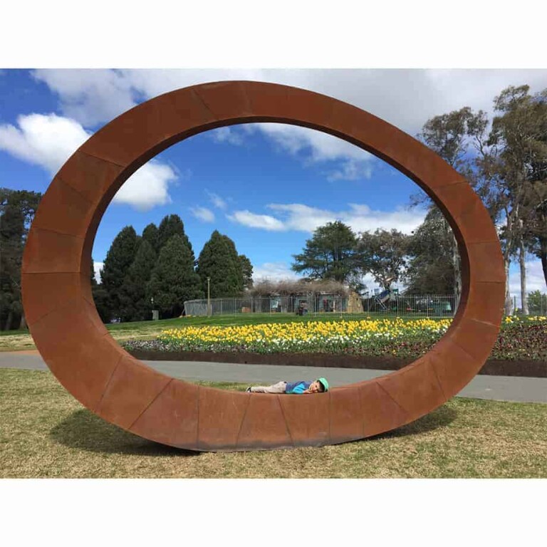 Corten Steel Landmark Sculpture – Ring by David Ball, 450cm - view 2