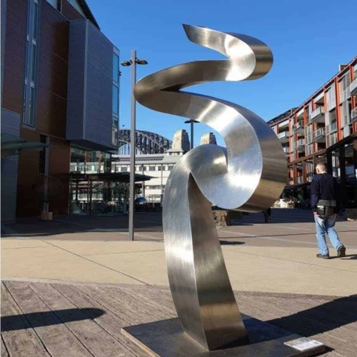 Stainless Steel Landmark Sculpture – Tranquility by Andrew Kasper, 250x110cm | ARTpark Australia